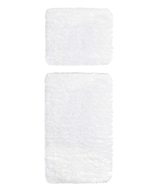 Koza Home - Douro Shaggy 2'li Banyo Paspası Beyaz Kaydırmaz Taban 60 x 100 - 50 x 60 (1)