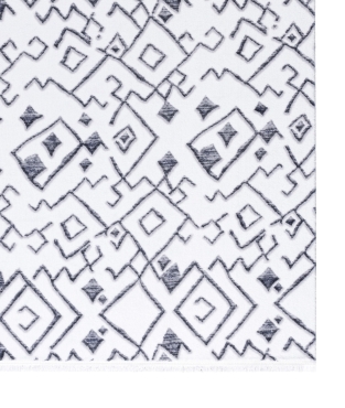 Maze Flux Antrasit Desenli Peluş Halı 7450 - Thumbnail