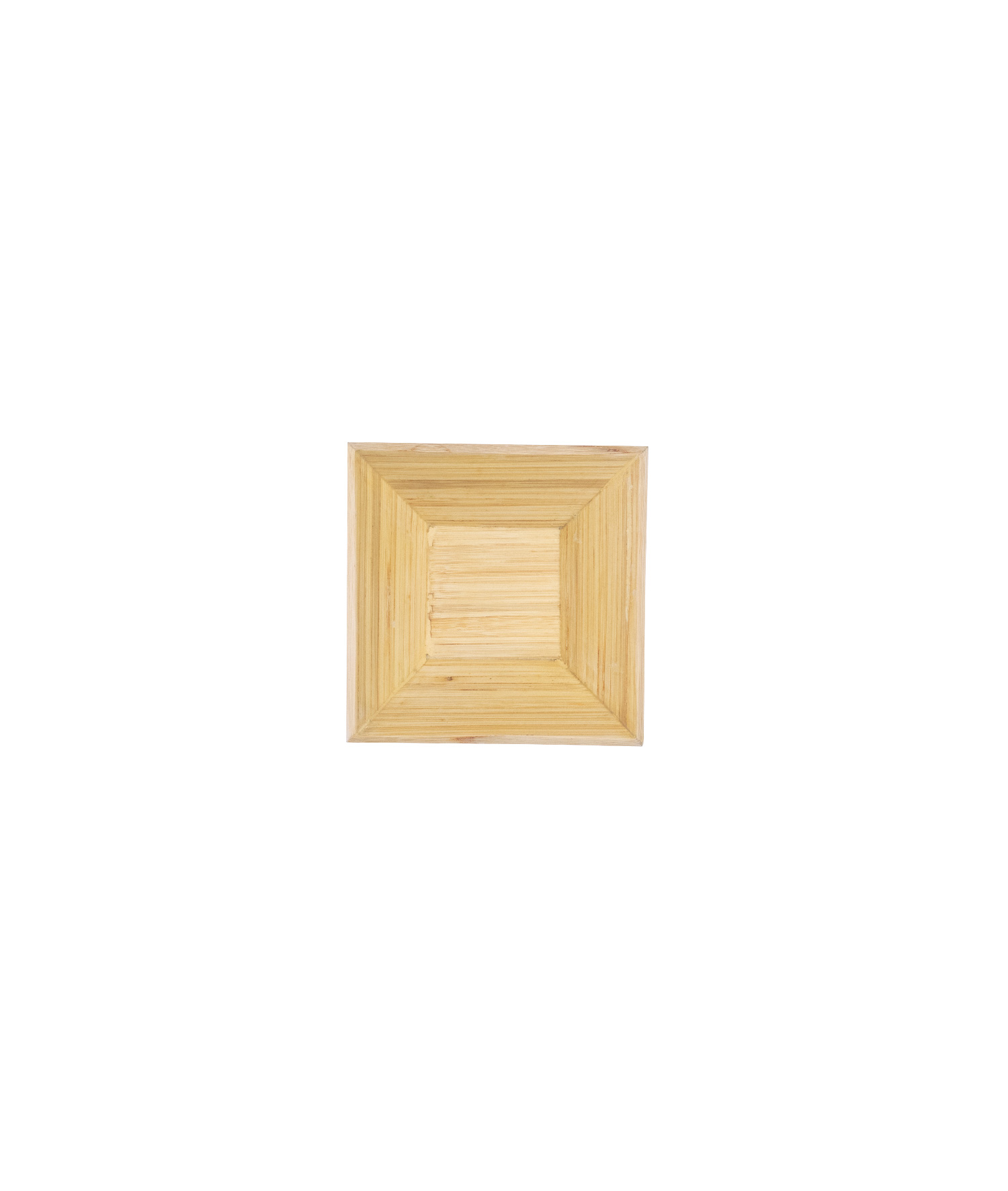 Meander Beyaz Bambu Dekoratif Mini Tabak 14x14cm 8900 - Thumbnail