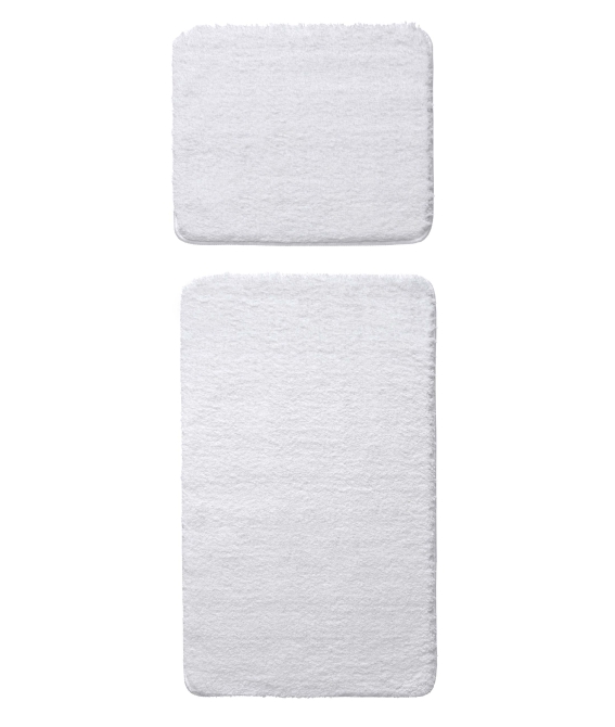 Mino Kaydırmaz Taban Beyaz 2'li Banyo Paspası 60 x 100 - 50 x 60 - 2